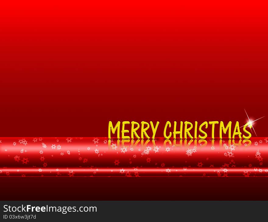 Merry Christmas Greeting Card Red Background