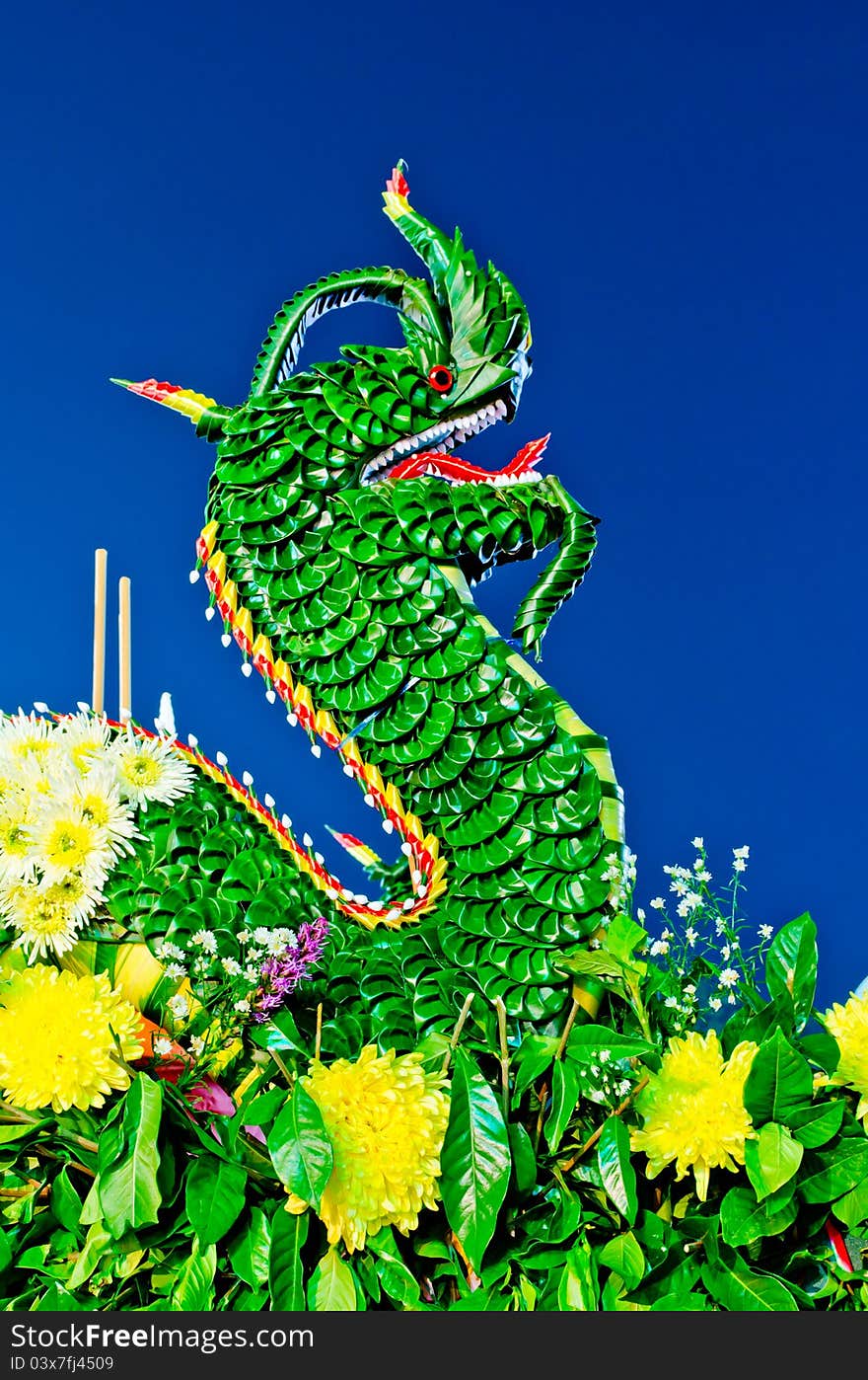 Naka made from banana leaf in Loi Kra Thong Festival,Thailand. Naka made from banana leaf in Loi Kra Thong Festival,Thailand