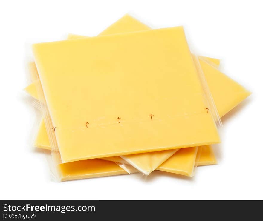 Melting Cheese on white background