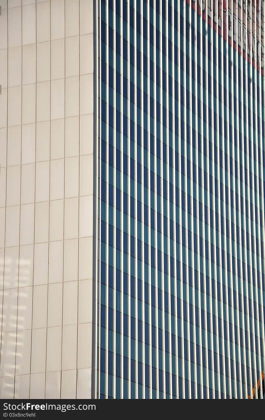 Windows facade and balconies on modern buildings facade