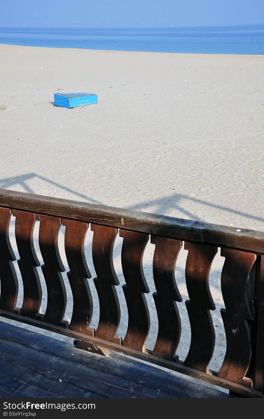 Wooden terrace bar on the beach. Wooden terrace bar on the beach