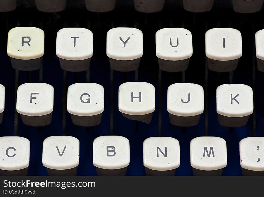 Old type device alphabet keyboard