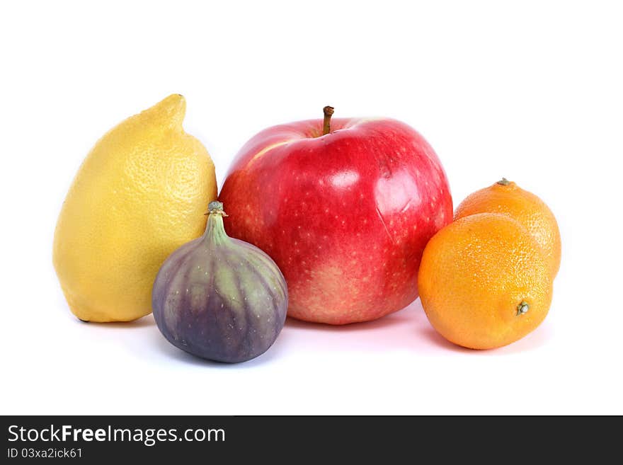 Fruits On White