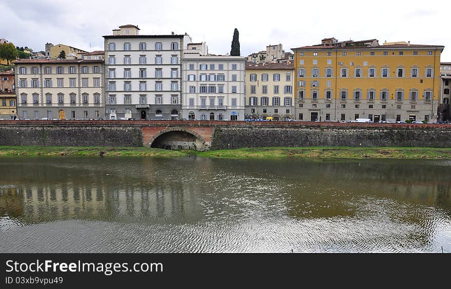 View on the River in Florence. View on the River in Florence