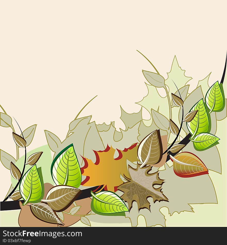 Illustration of maple tree on sutumn season. Illustration of maple tree on sutumn season