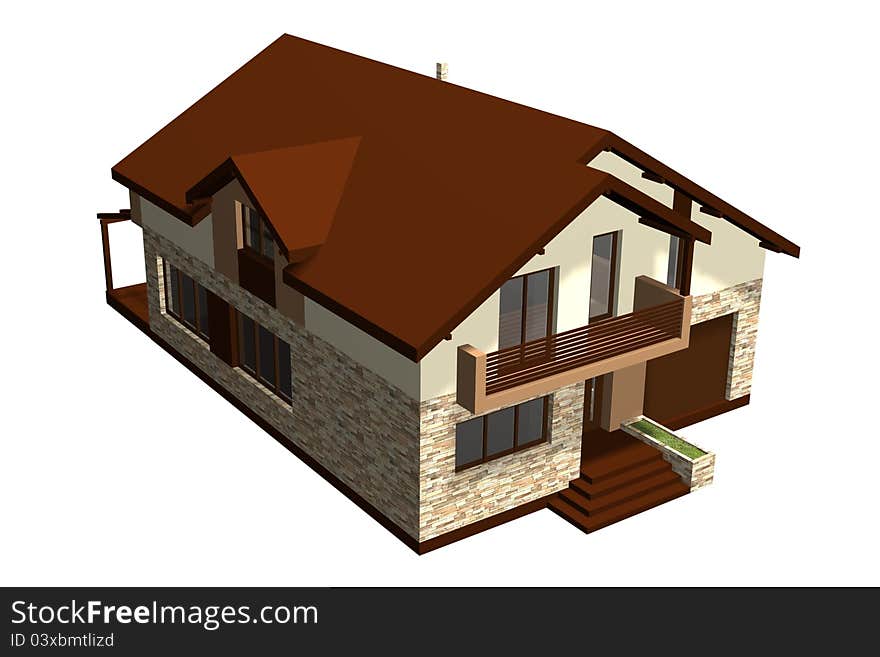 Family House 3D Render