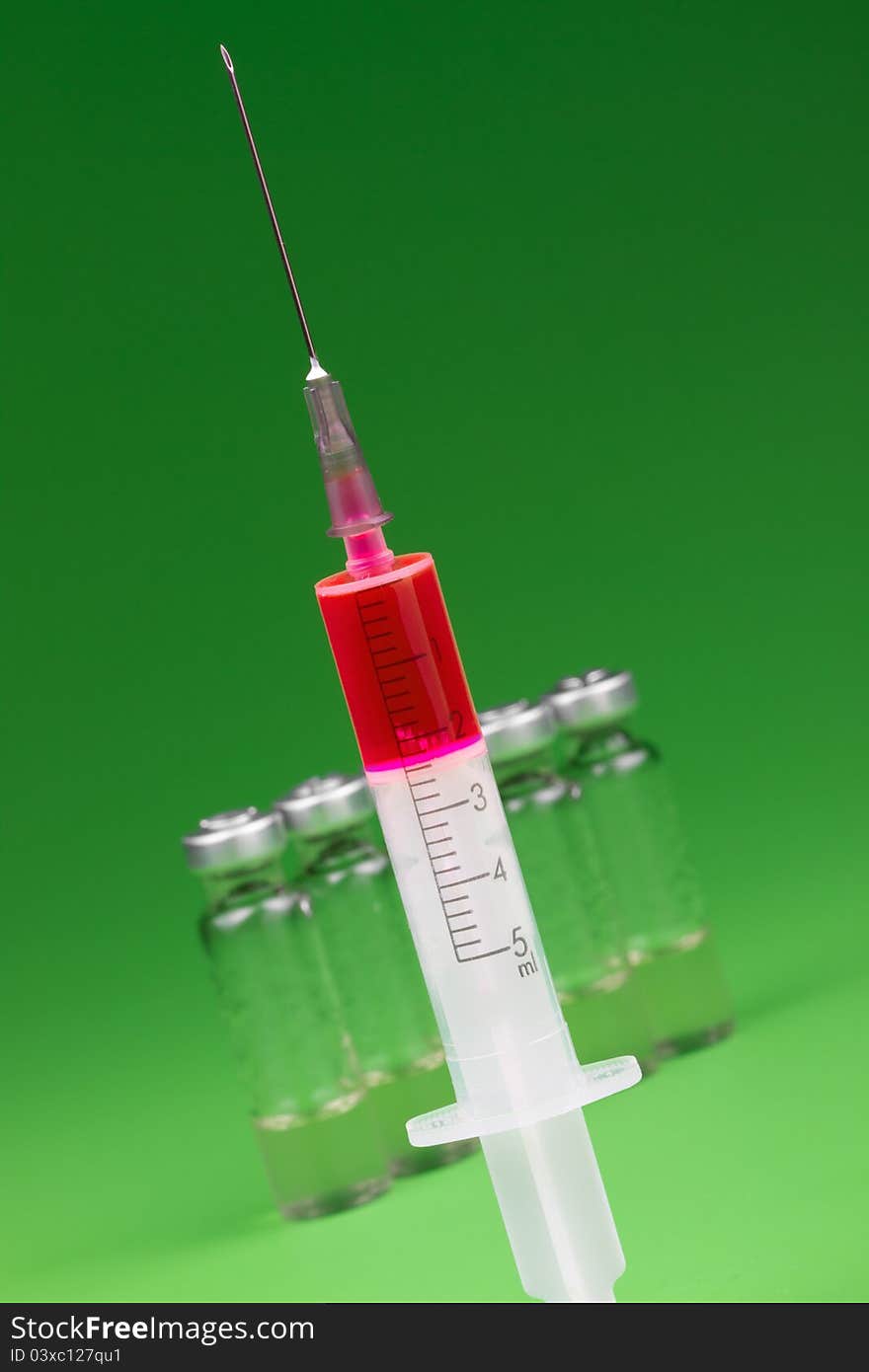 Syringe and medical ampules