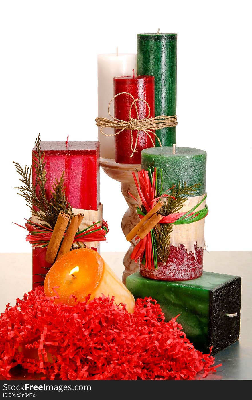 Variety of Christmas Candles