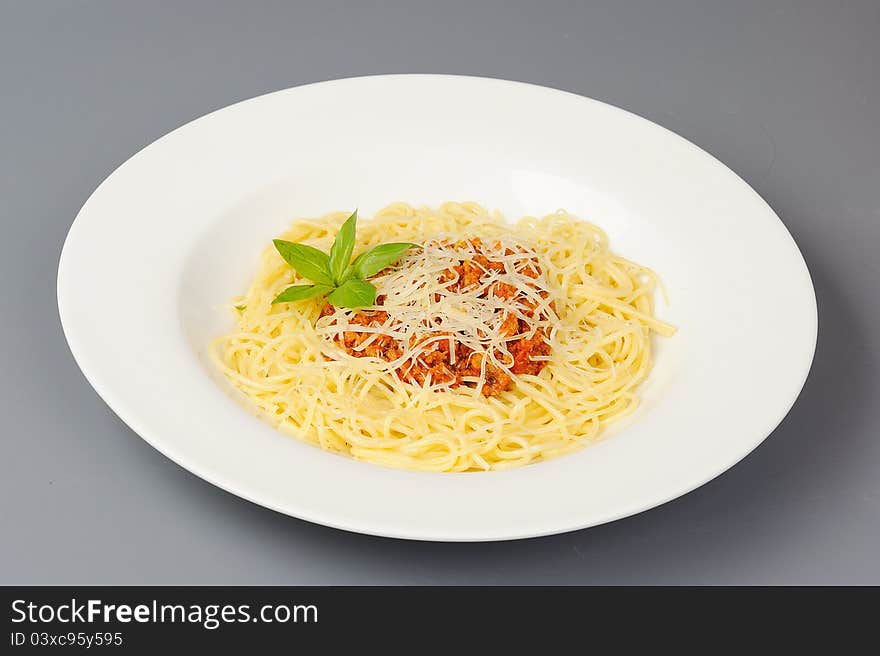 Spaggeti with tomato meat ragu. Spaggeti with tomato meat ragu