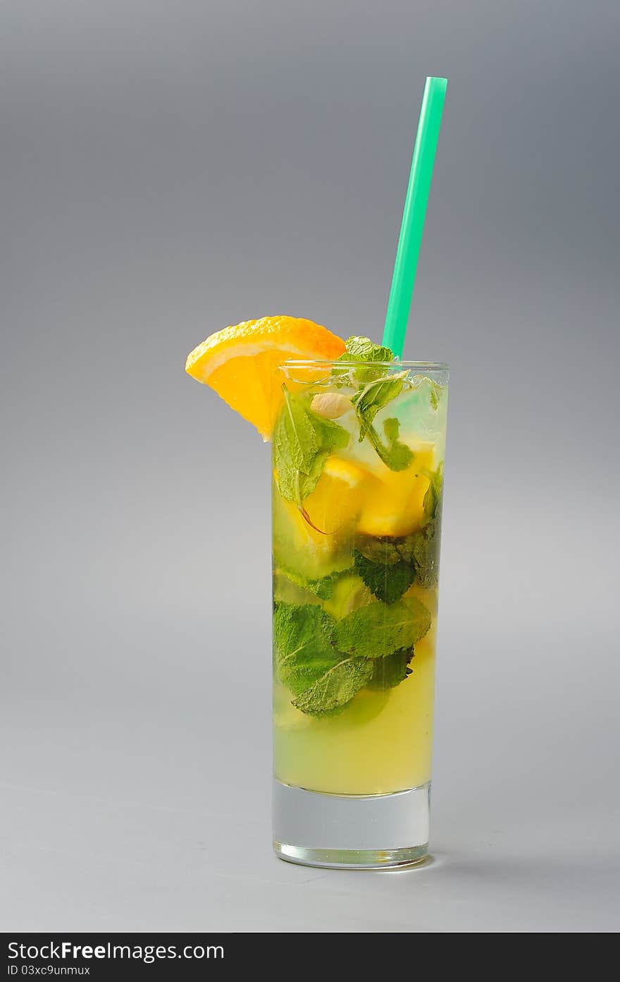 Classic Mint cocktail with orange. Classic Mint cocktail with orange