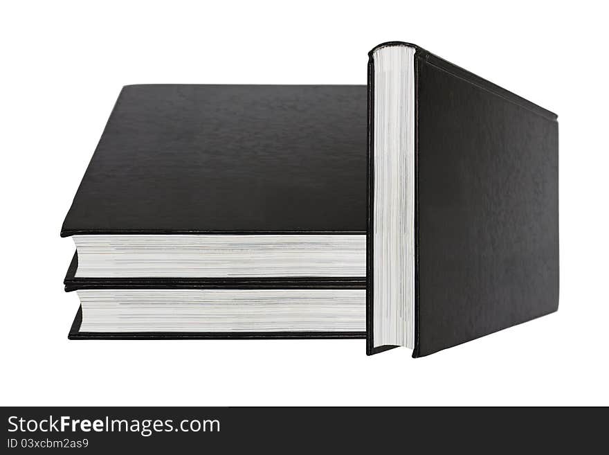 Black book isolated on white background