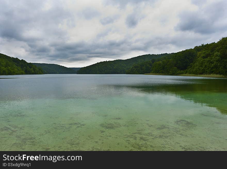 Landscape with lake in Croatia