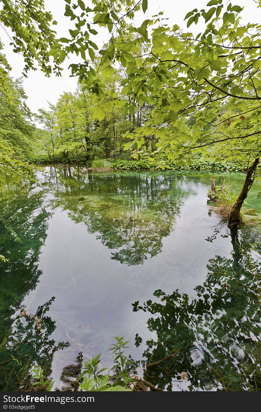 Landscape with lake in Croatia