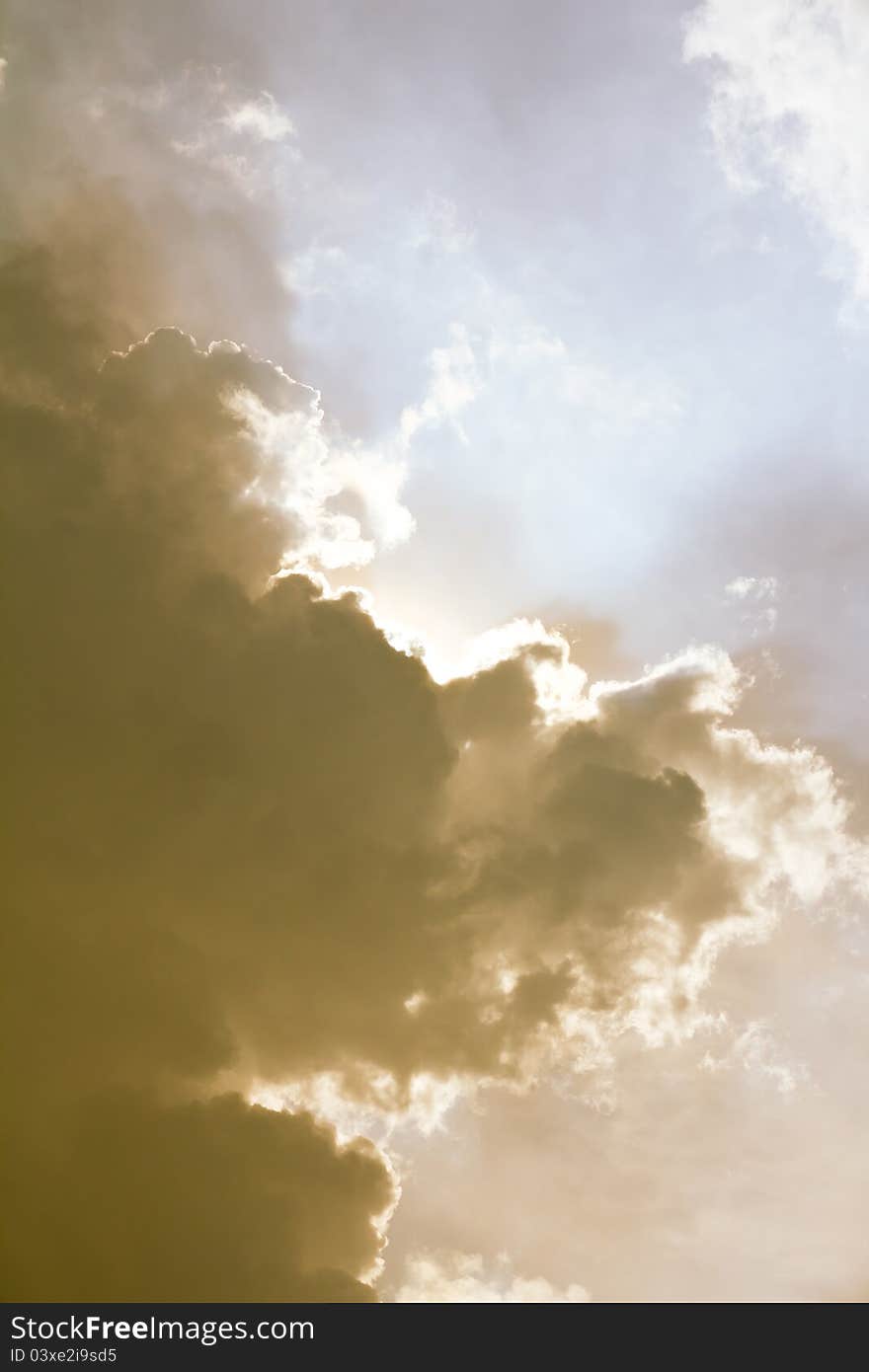 Image of beautiful sunset clouds