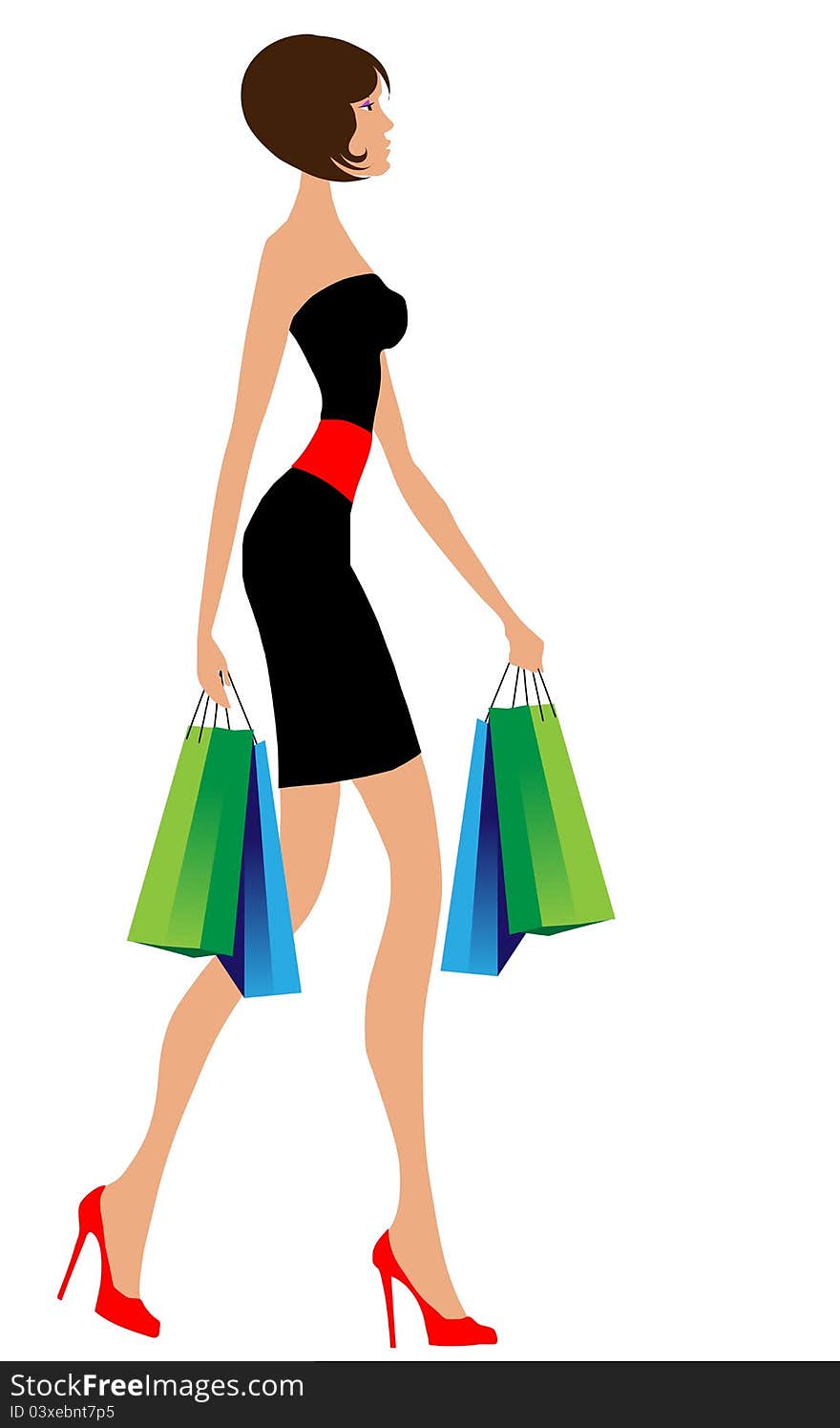 Woman With Shopping Bags