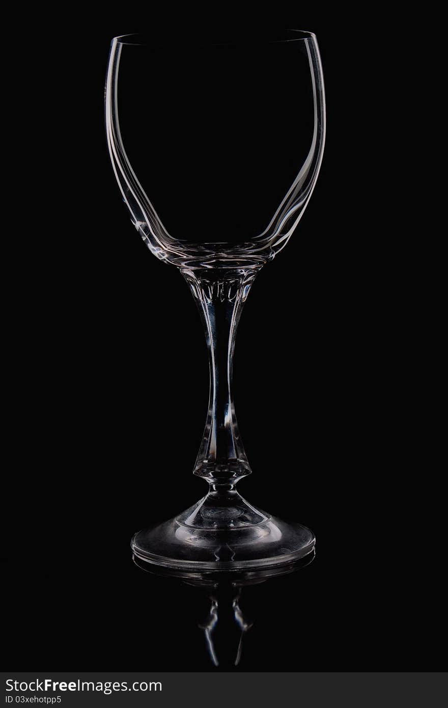 Single Empty Wine Glass