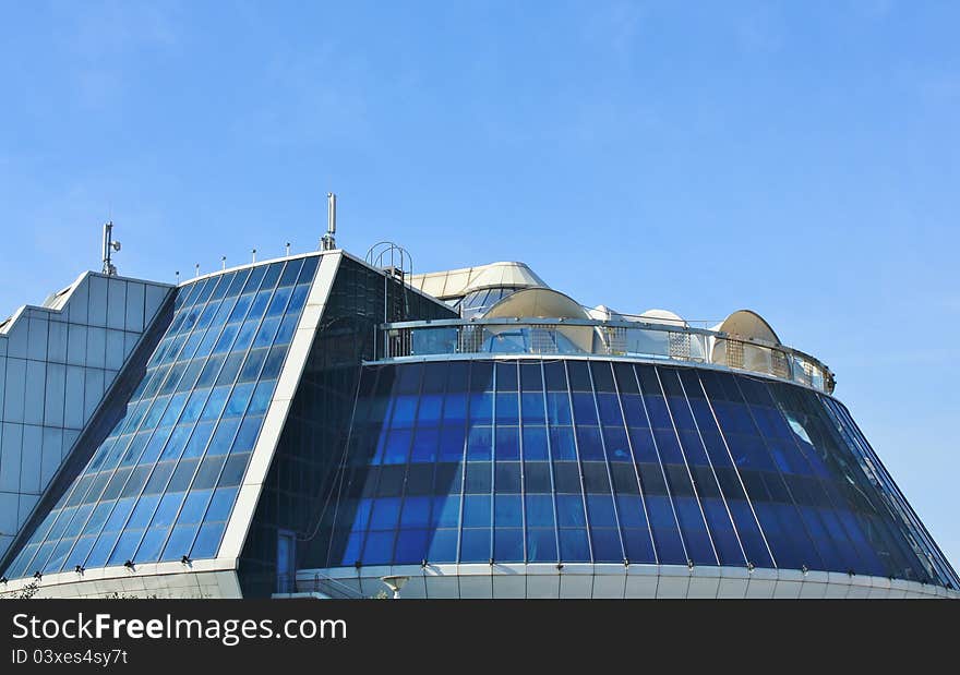 Office building on the bridge Bagration in Moscow. Office building on the bridge Bagration in Moscow