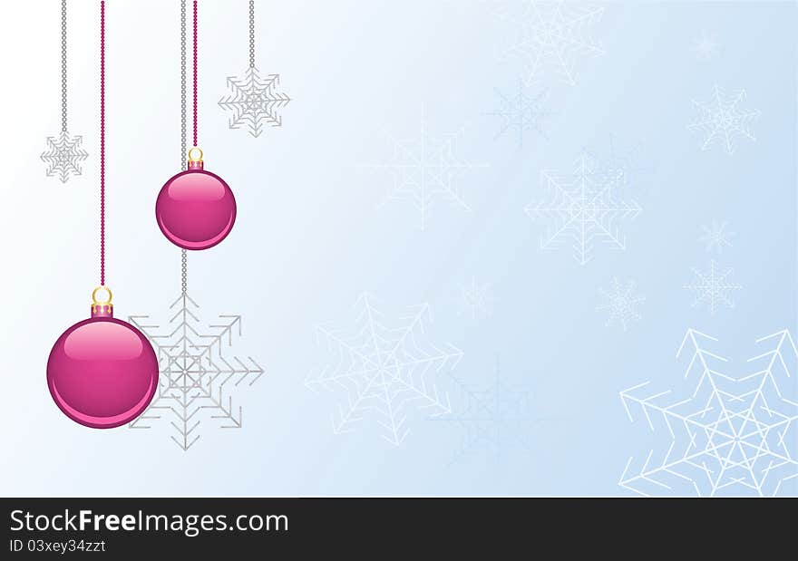 Christmas background with balls,  illustration. Christmas background with balls,  illustration