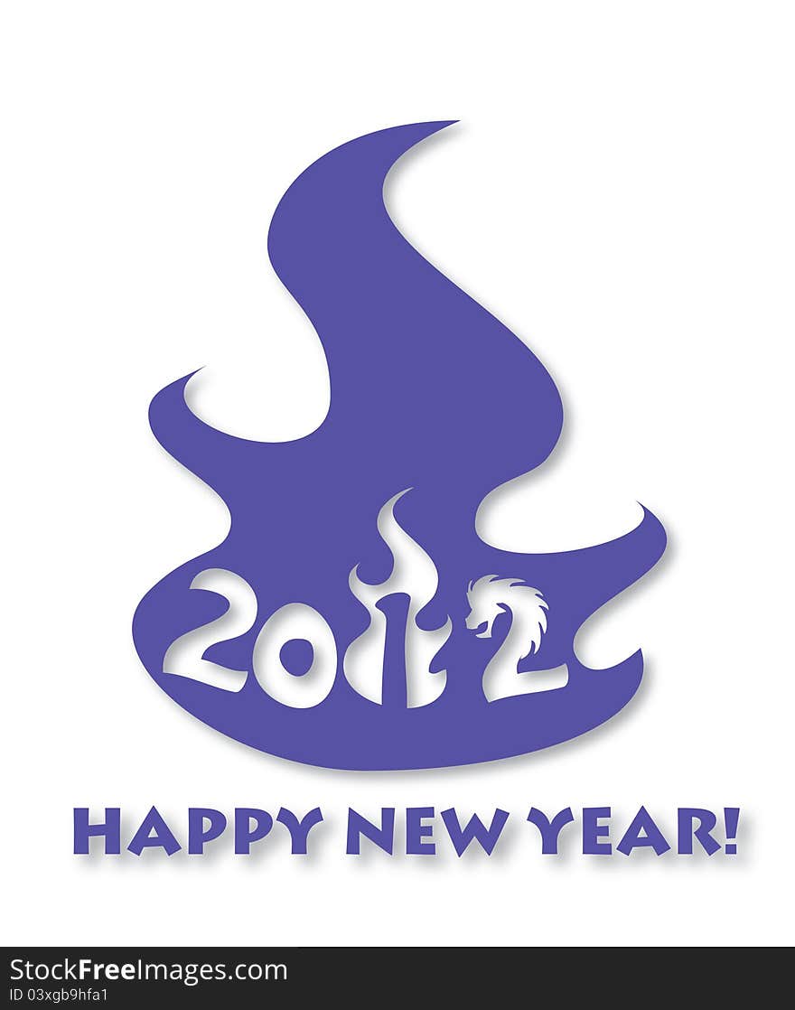 Happy new year card for celebration 2012. Happy new year card for celebration 2012