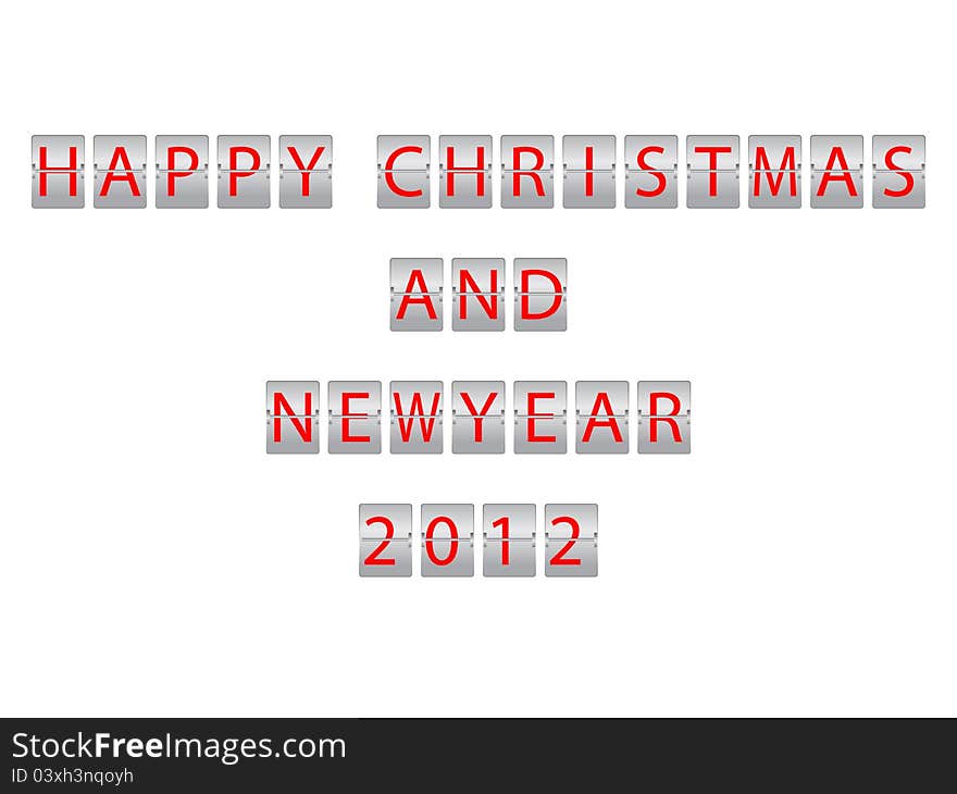 Christmas and New Year greeting isolated