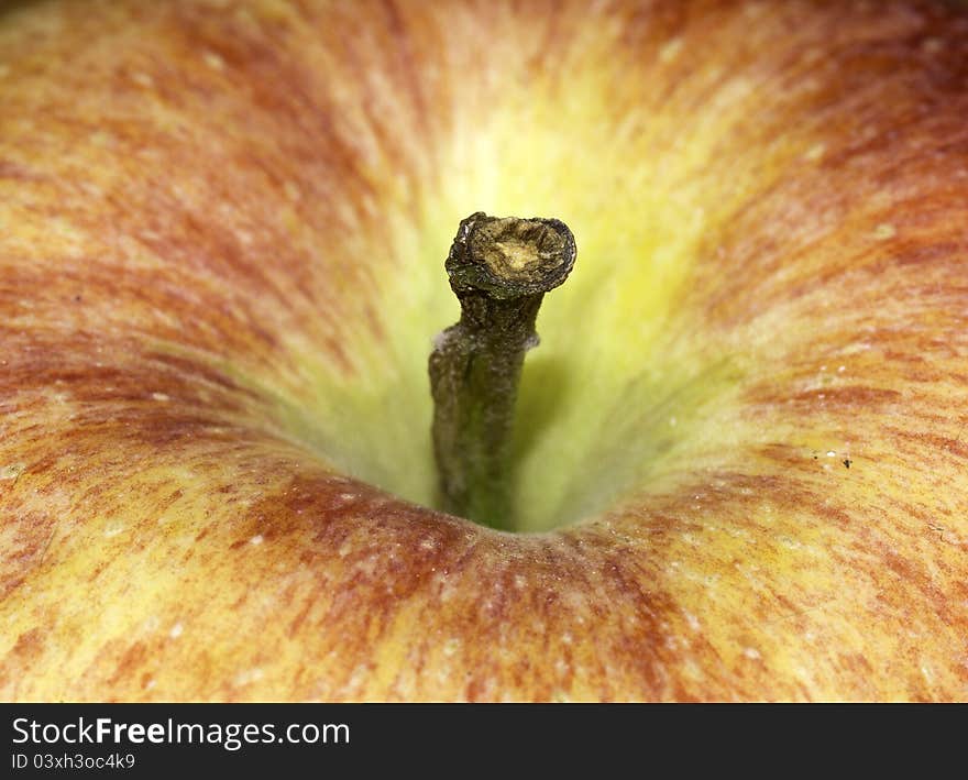 Detail of red and yellow apple