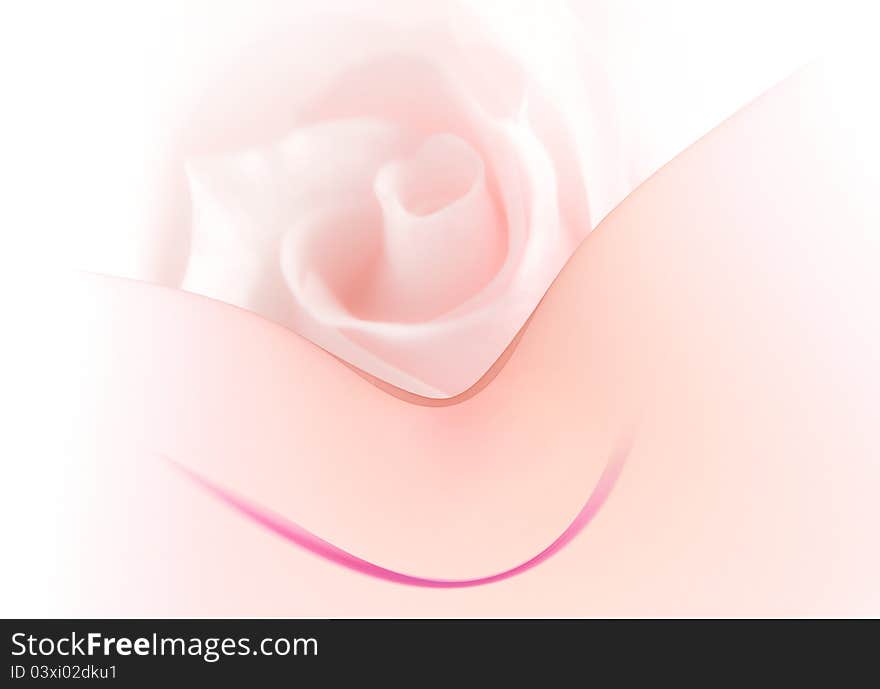 Abstract light pink background with blurred rose. Abstract light pink background with blurred rose