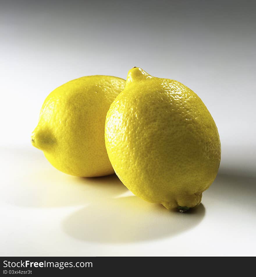 lemons with white background