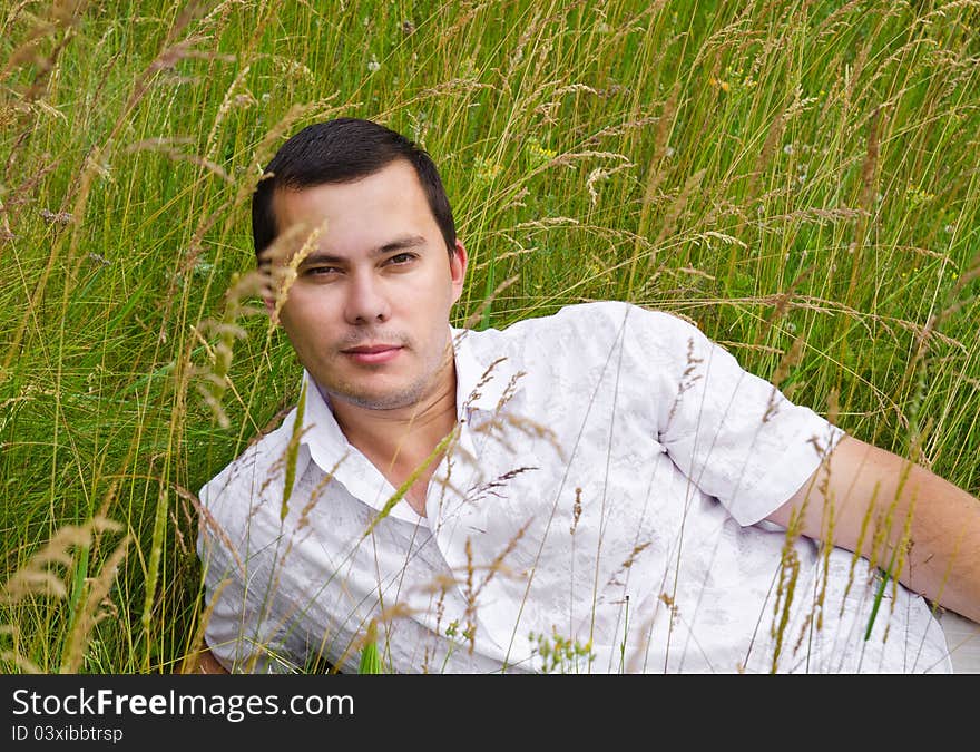 Outdoors portrait of young man