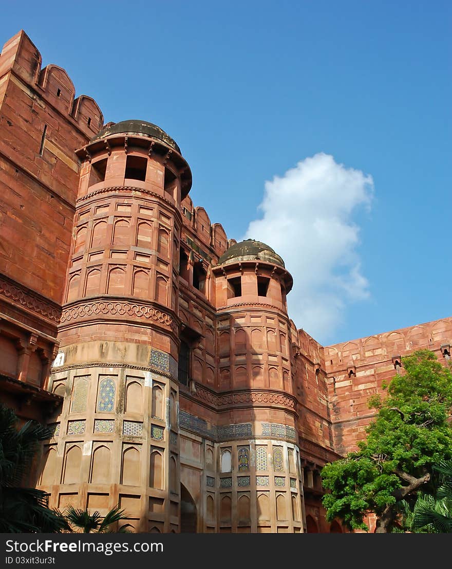 Agra fort in India