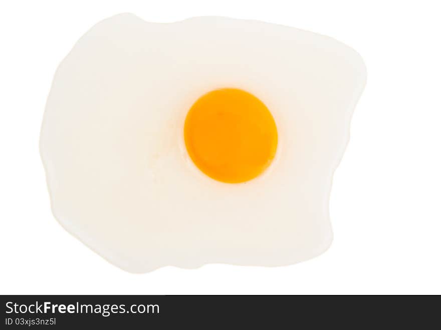 Fresh egg isolated on the white.