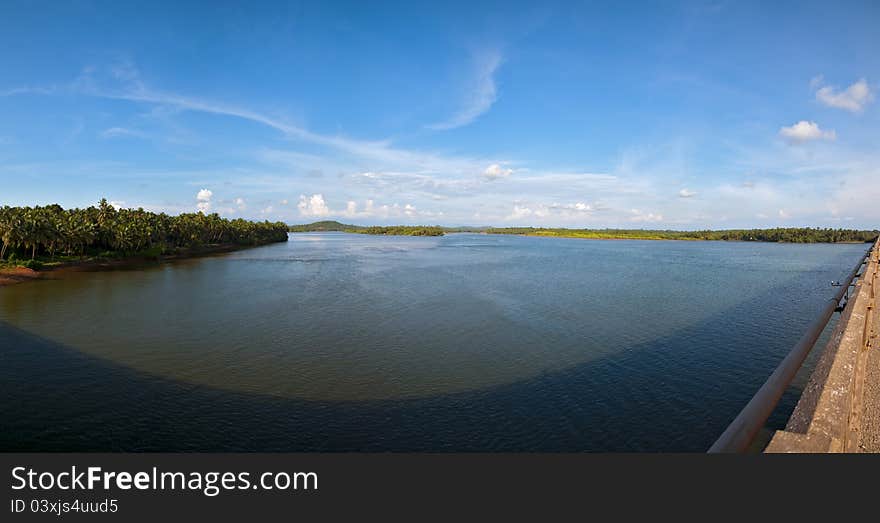 Panorama of Beautiful lake view