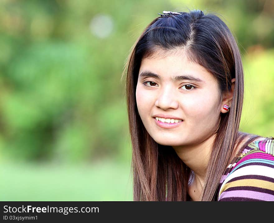 Close Up portrait of beautiful  young asian woman. Close Up portrait of beautiful  young asian woman