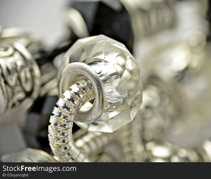 Black and white bracelet closeup