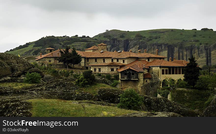 Meteora mountains at Kalambaka city in Greece. Meteora mountains at Kalambaka city in Greece