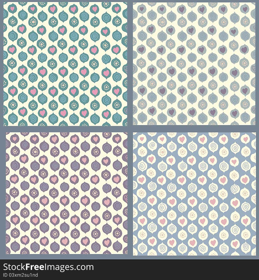 Collection of abstract seamless patterns