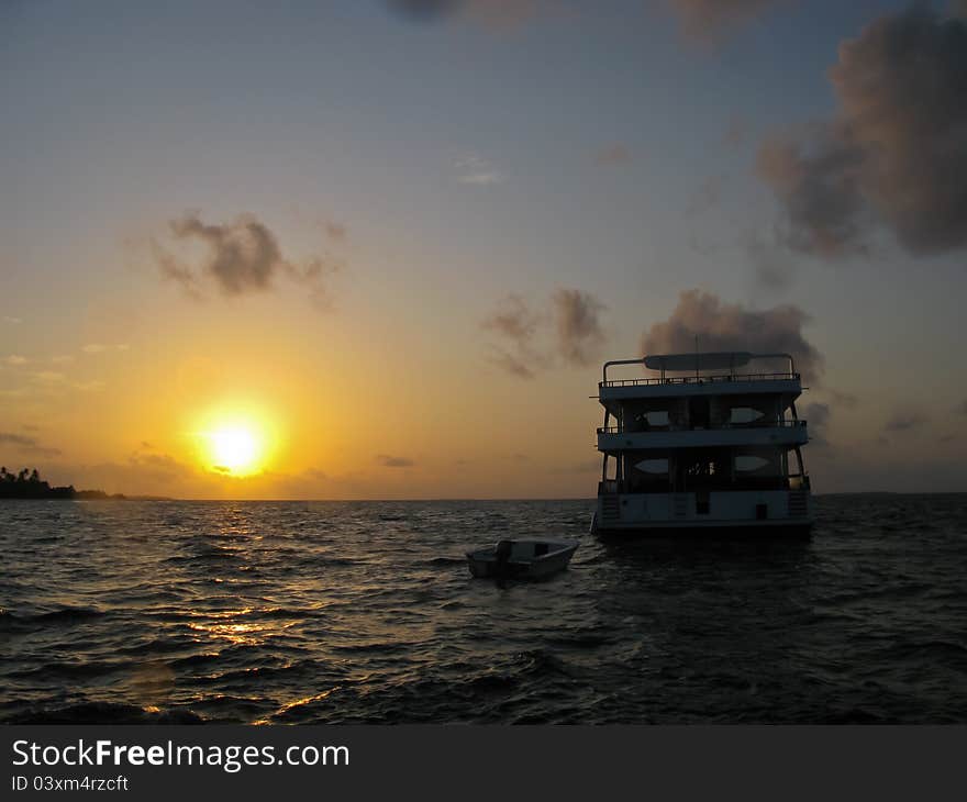 Sunset at Baa Atoll, Maldive