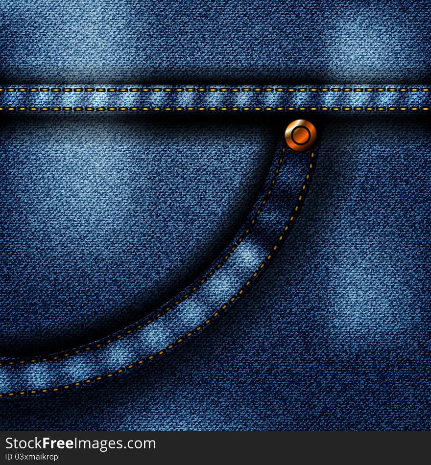 Illustration of jeans for use as a background. Illustration of jeans for use as a background