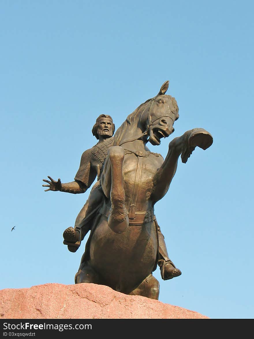 Monument to Evpati Kolovrat in Ryazan. Monument to Evpati Kolovrat in Ryazan