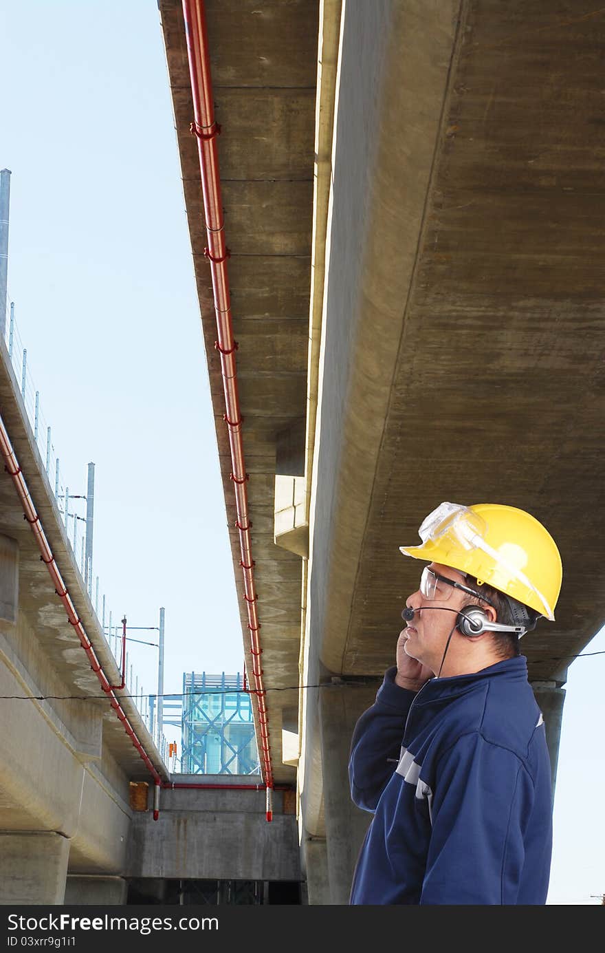 Bridge construction for railway and metro. Bridge construction for railway and metro