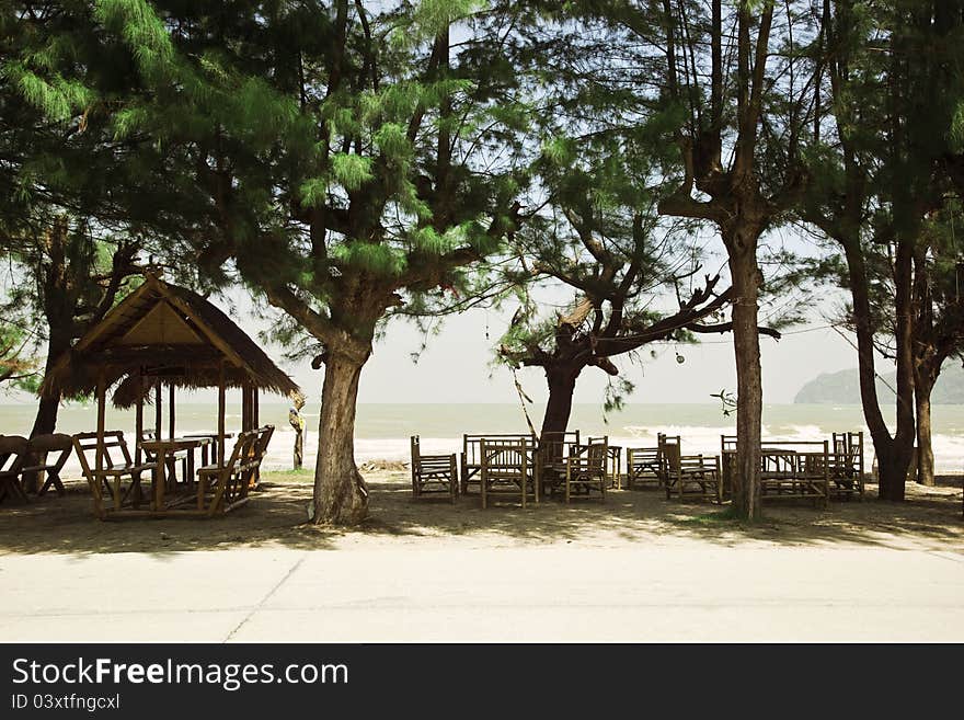 Local Thai cafe on the beach