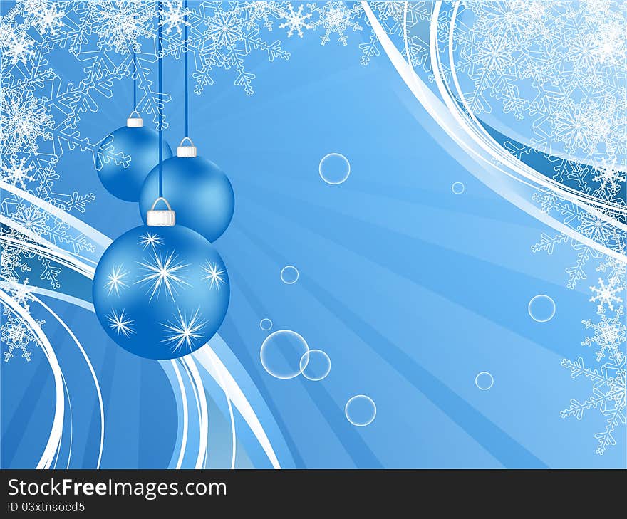 Elegant vector background with snowflakes and decoration. Eps10. Elegant vector background with snowflakes and decoration. Eps10