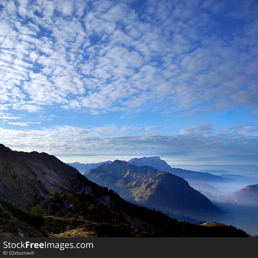 Stanserhorn Mountain in Afternoon Light