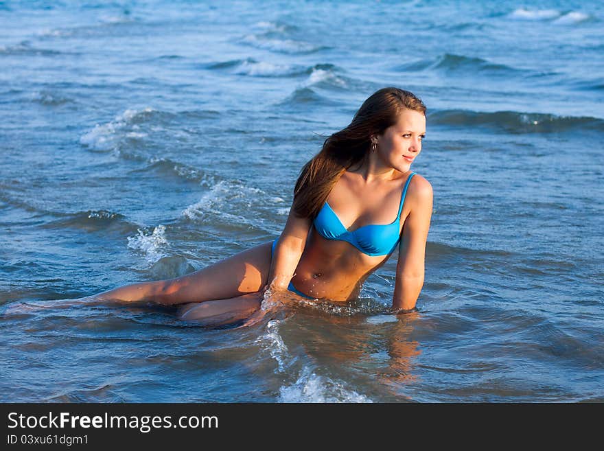 Young Girl On The Sea