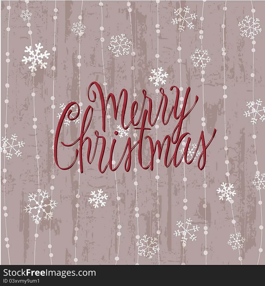 Vintage Christmas Card in vector