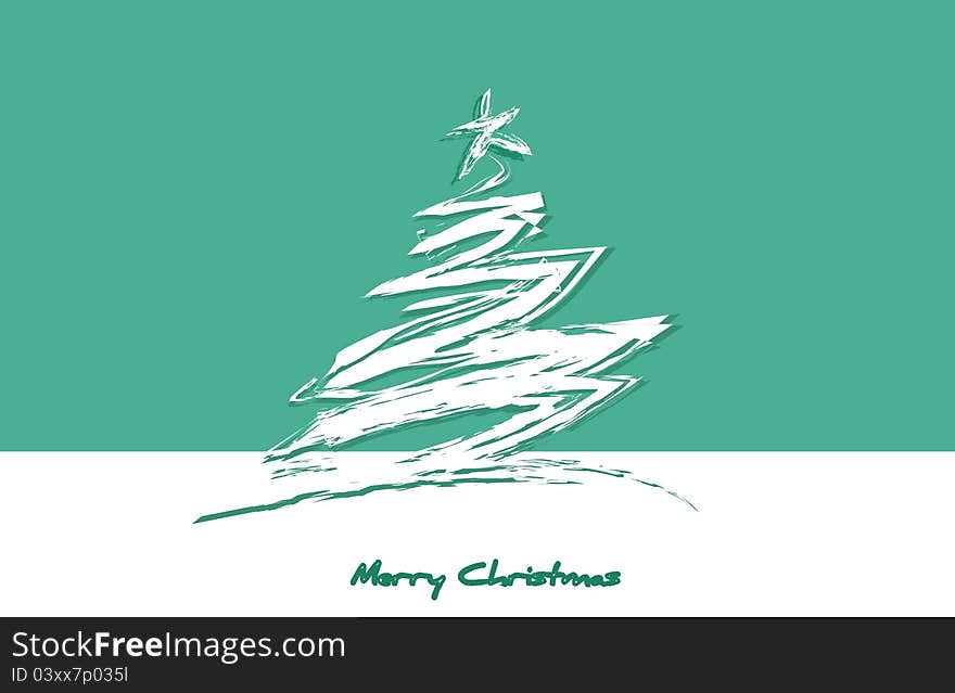 Original Christmas background with stylized tree. Original Christmas background with stylized tree