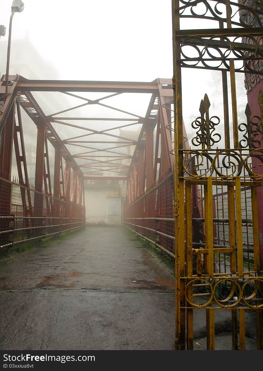 Iron gates at Darjeeling, West Bengal, India, summer 2011