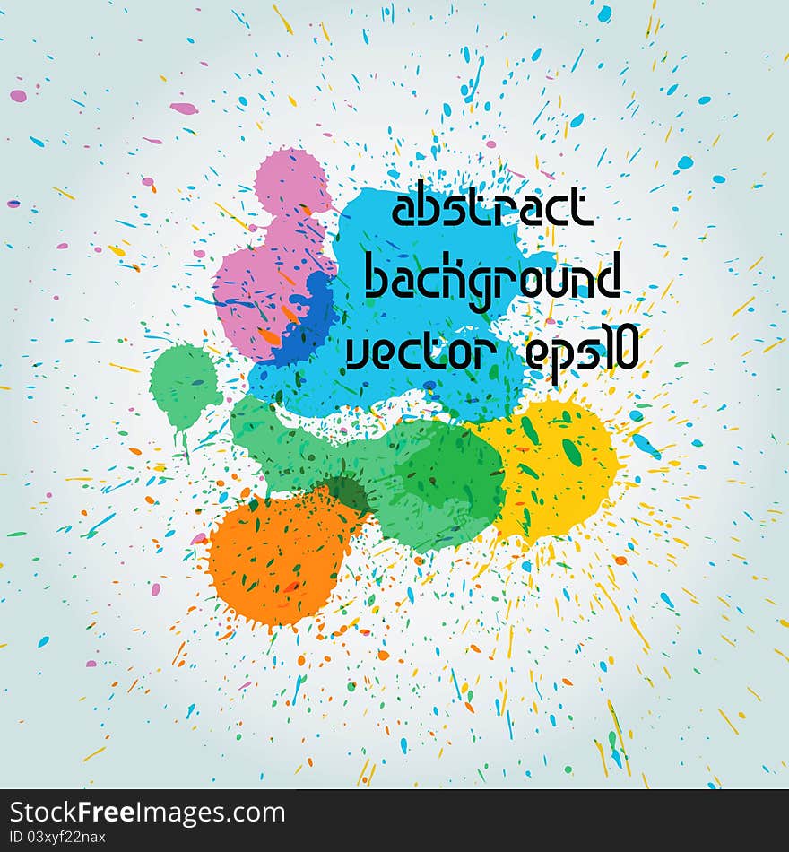 Drops of paint, abstract background, vector illustration