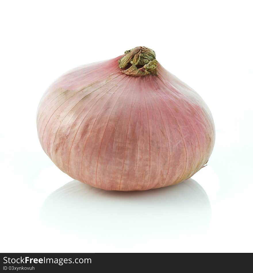 Red shallot on white table