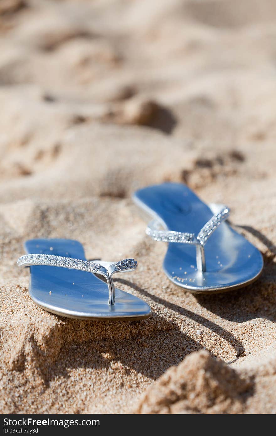 Sandals on the beach