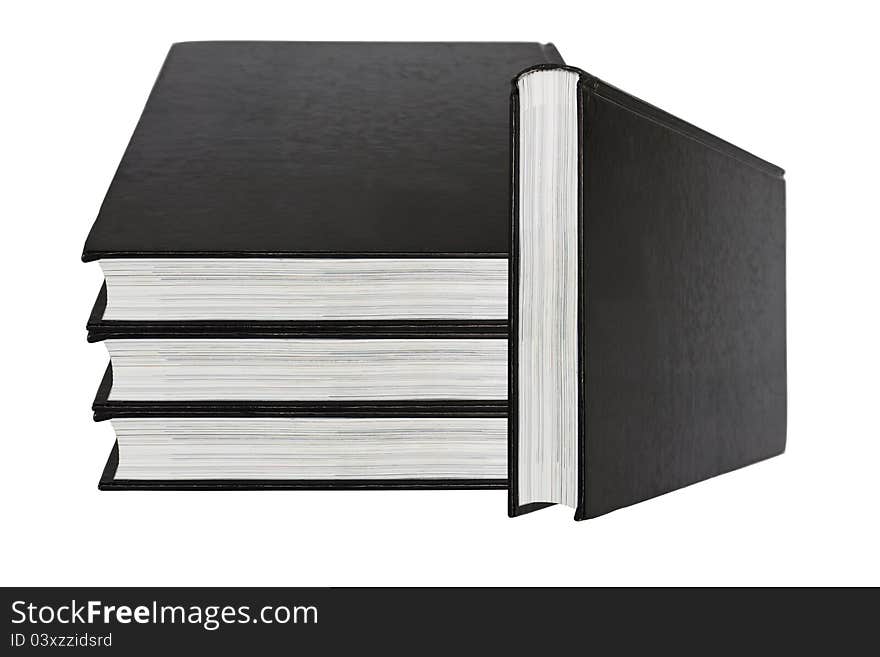 Black book isolated on white background